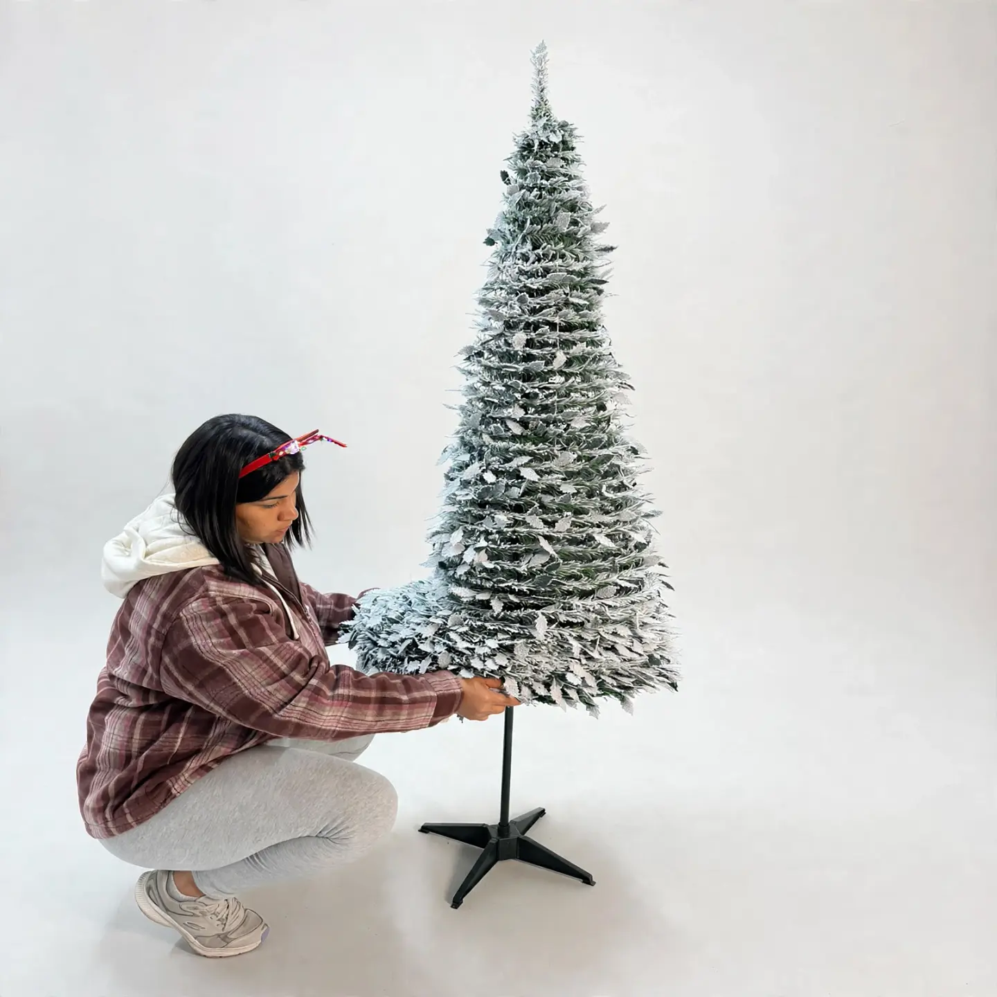 🎄Arbol Plegable Navidad Premium Verde Nevado❄ 6