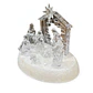 Nacimiento Mini Pesebre Navidad Acrílico Luces Led - Miniatura 3