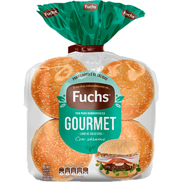 Pan de Hamburguesa Gourmet 8 Unidades Fuchs