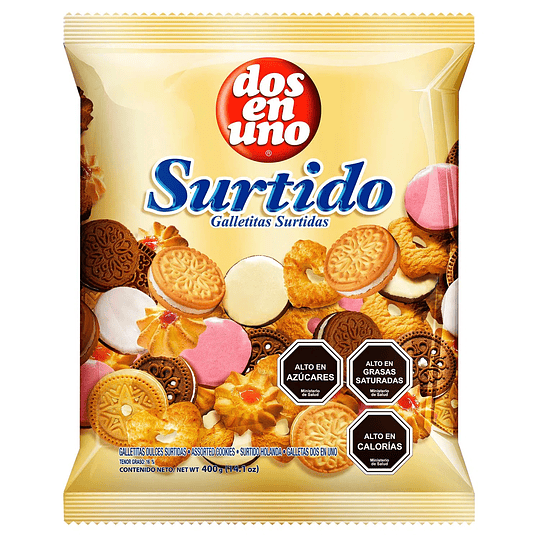 Galletas Surtidas 400g Dos en Uno