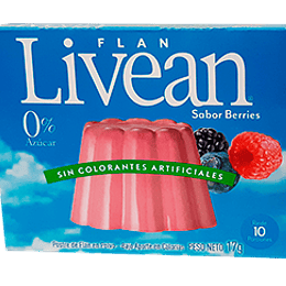 Flan Sabor Berries Livean