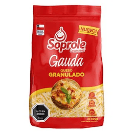 Queso gauda hebras soprole 400grs 