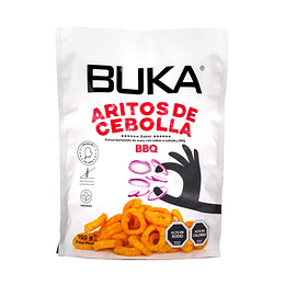 Aritos de cebolla sabor bbq buka 100grs