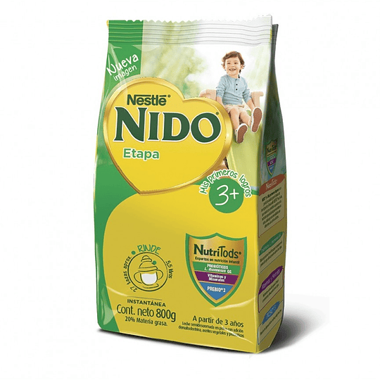 Leche en polvo Nido etapa +3 800g