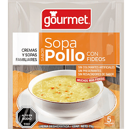 Sopa de Pollo con Fideos Gourmet 5 porciones 70g