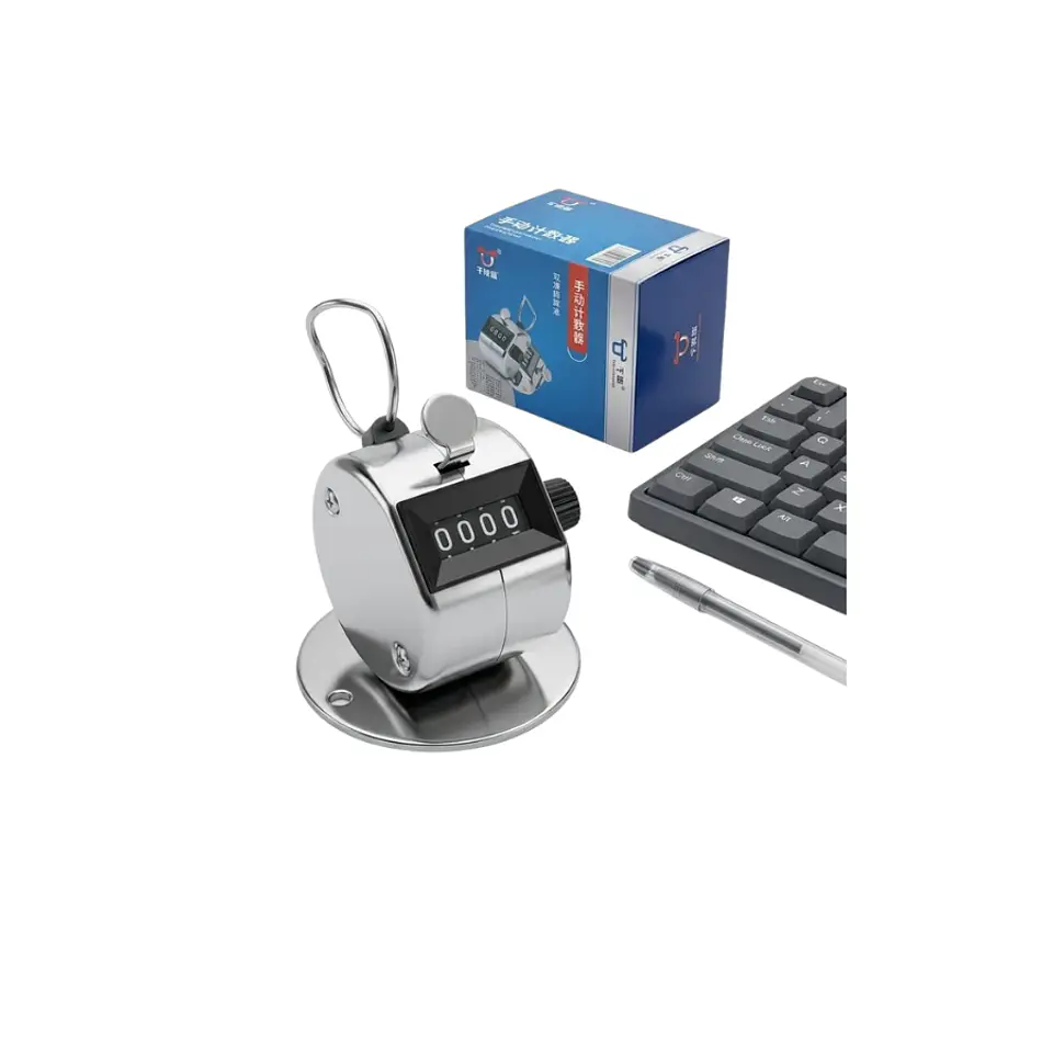 Contador Manual Mecánico Industrial con Base Fija (4 Dígitos) 2