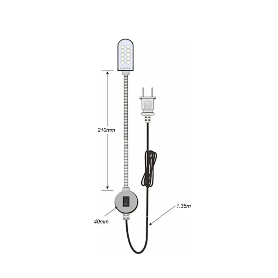 Lámpara LED Industrial Imantada para Máquina de Coser 2