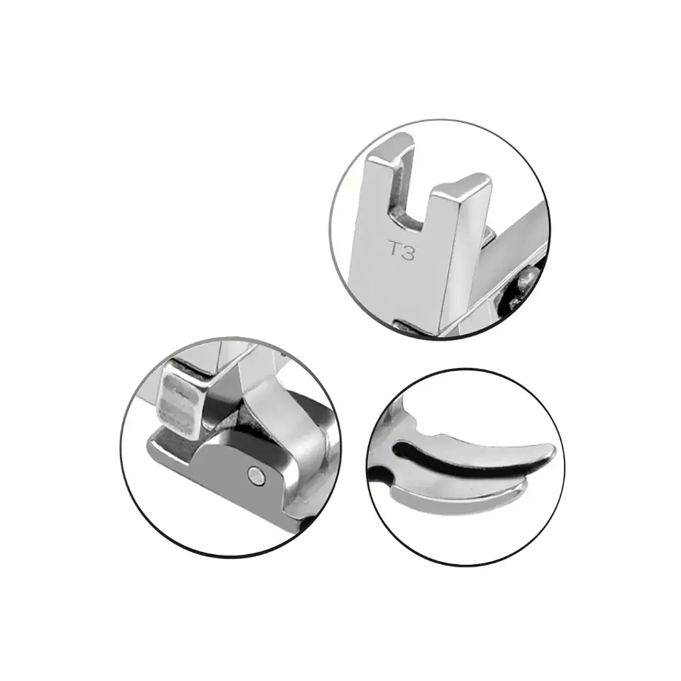 Pie Prensatelas Multifuncional Ajustable T3 (3 en 1) para Máquina Plana Industrial 2