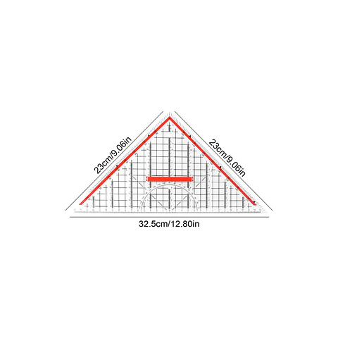 Escuadra Multifuncional Triangular Para Patronaje Y Diseño