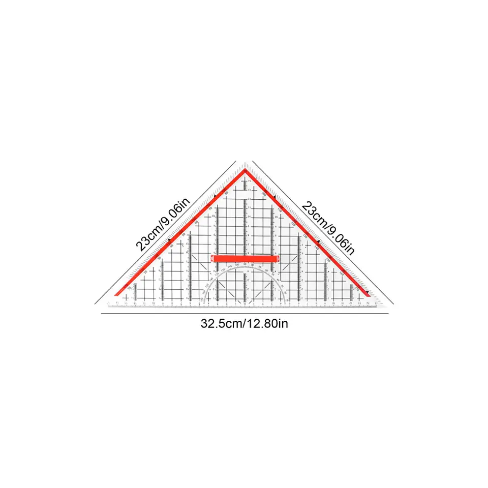 Escuadra Multifuncional Triangular Para Patronaje Y Diseño 1