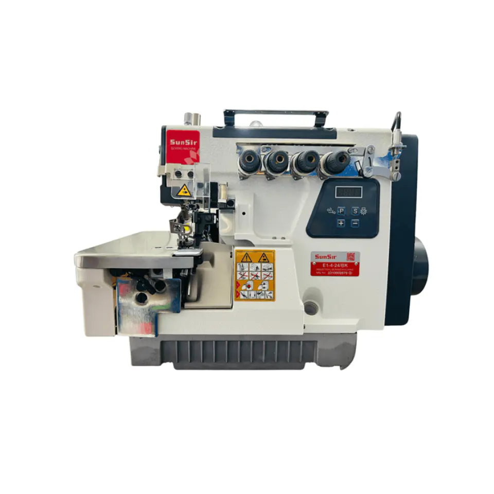  Máquina Fileteadora Industrial Mecatrónica SunSir E1-4-24/BK con Remate de Filete (4 Hilos) 1