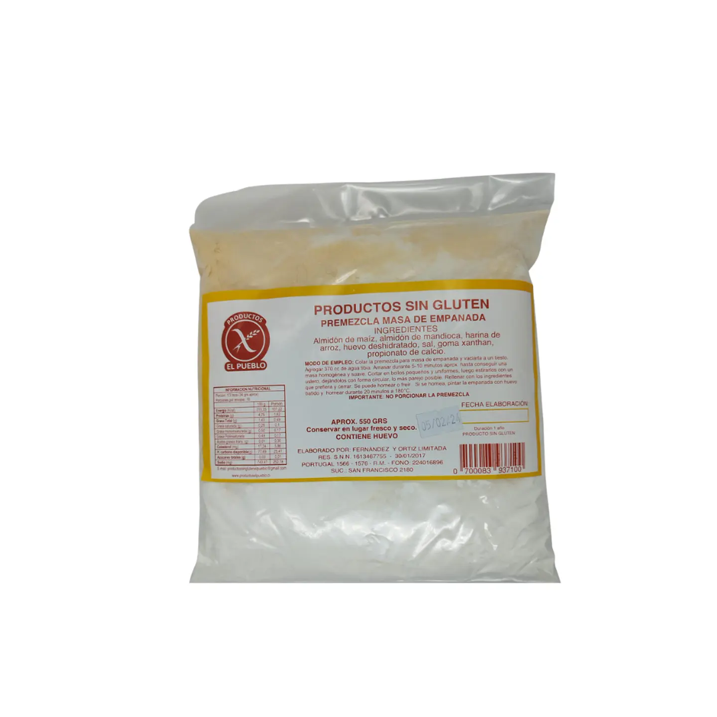 Premezcla empanada 500 gr El Pueblo 1