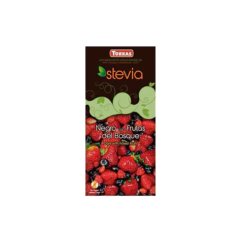 Chocolate Frutos del Bosque  Stevia 125 gr Torras