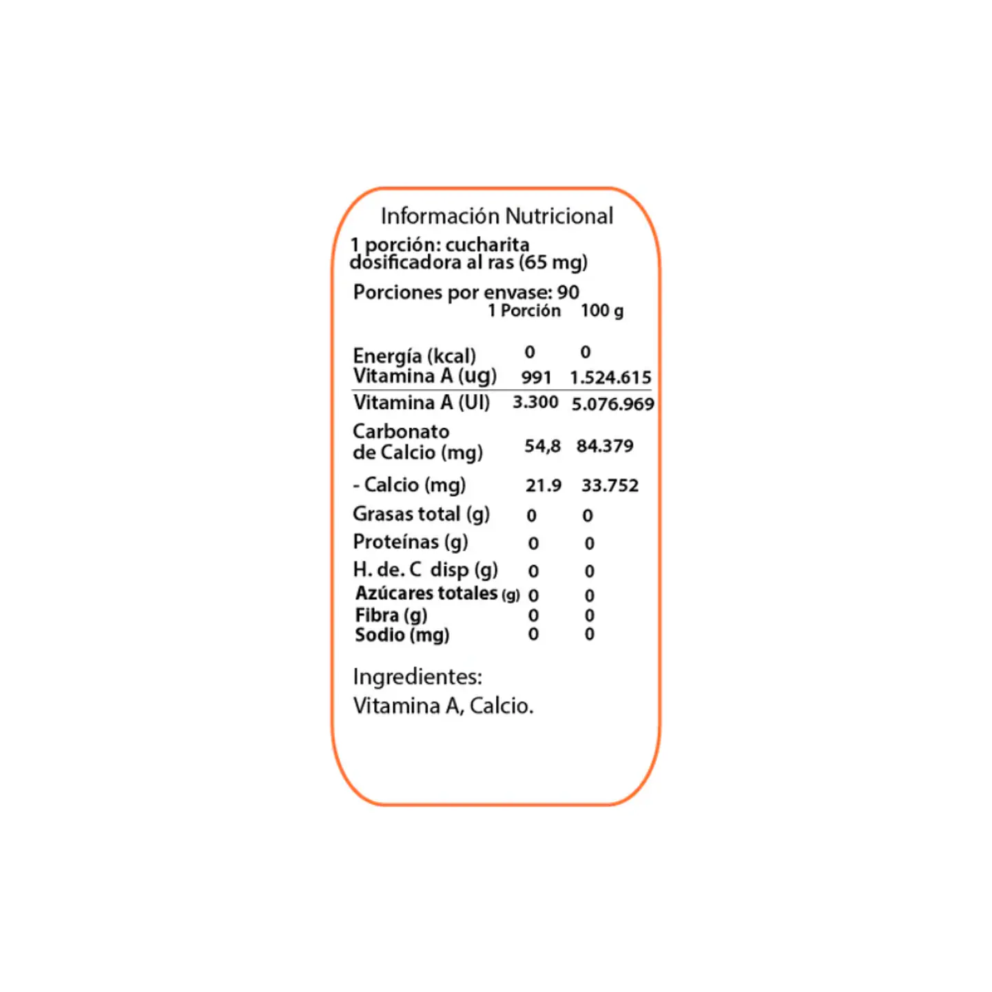 Vitamina A 90 porc Dulzura Natural 3