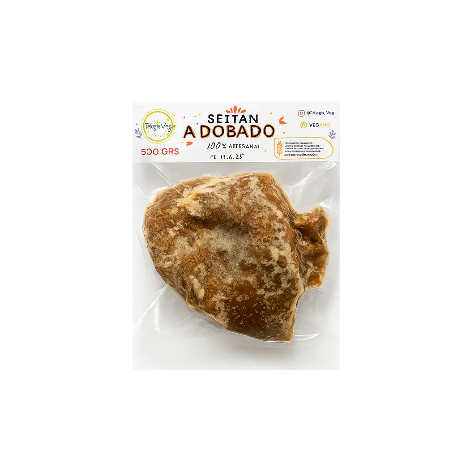 Seitan Adobado 500 gr Trilogia veg 1