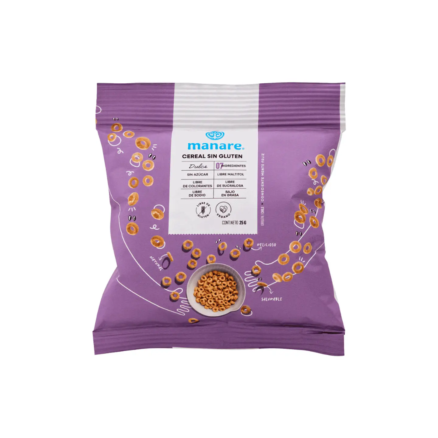 Cereal sin gluten 25 gr Manare 1