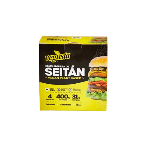 Hamburguesa de Seitan Vegusta 4 unid