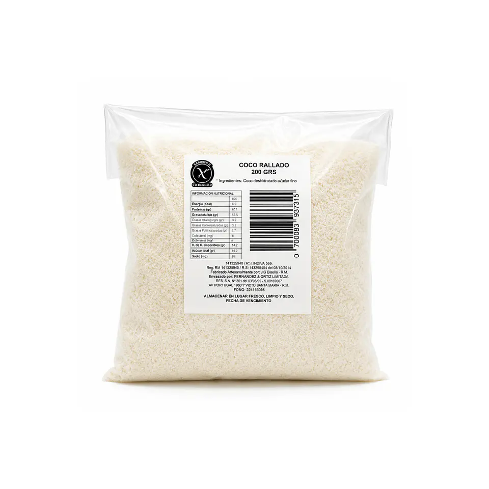 Coco rallado  200 grs  1