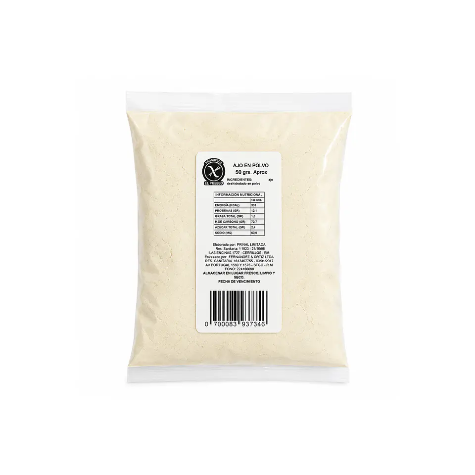 Ajo en polvo  50 gr  1