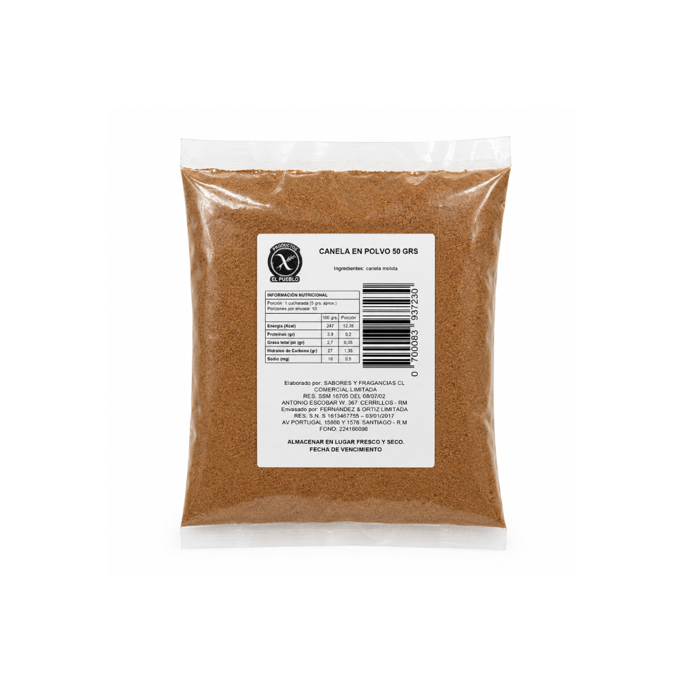 Canela en polvo 50 gr El Pueblo