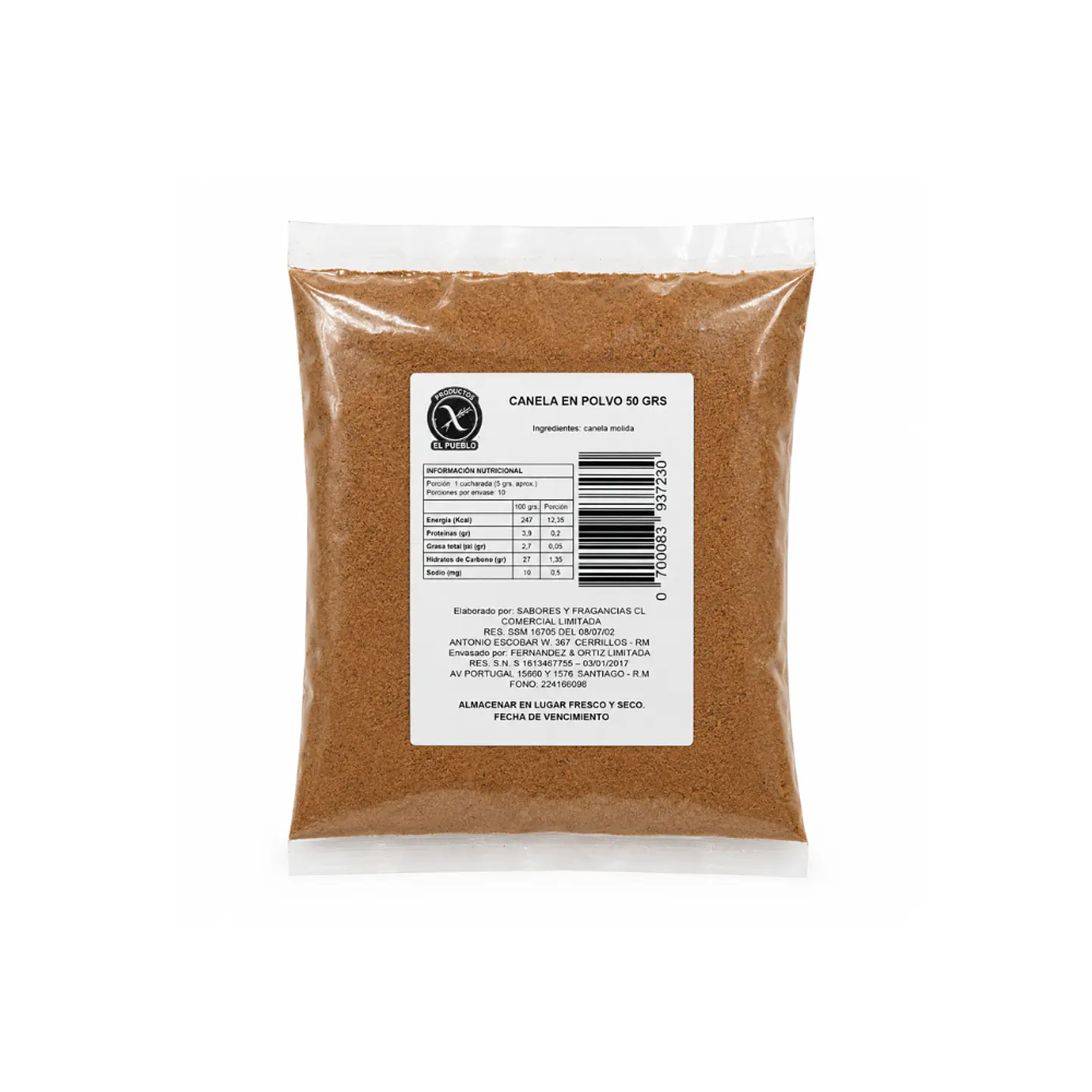 Canela en polvo 50 gr El Pueblo 1