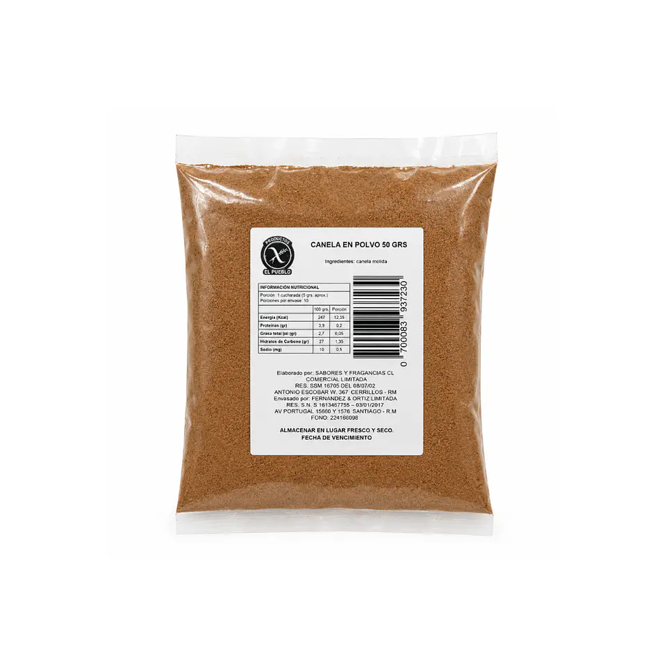 Canela en polvo 50 gr El Pueblo 1