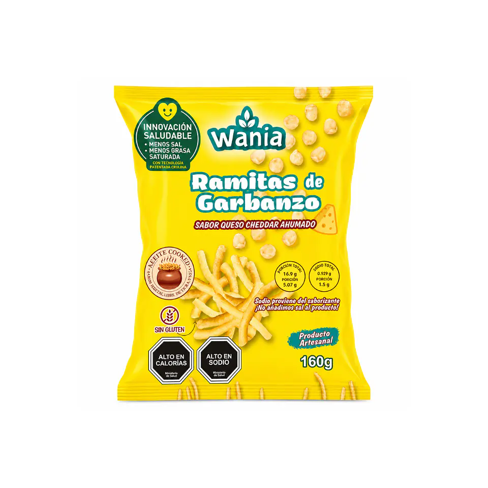Ramitas de Garbanzos sabor queso 160gr  1
