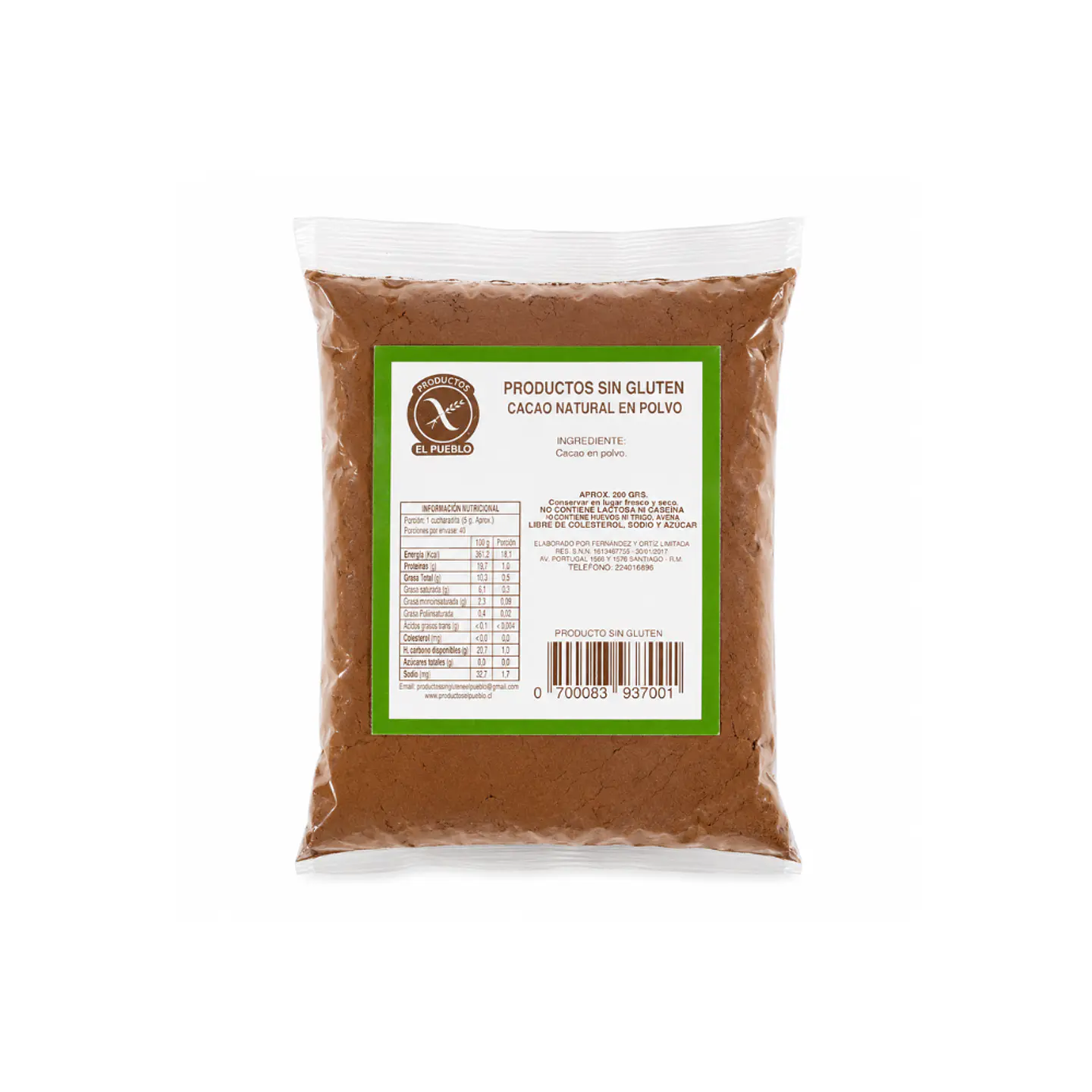 Cacao en Polvo  200 grs  1