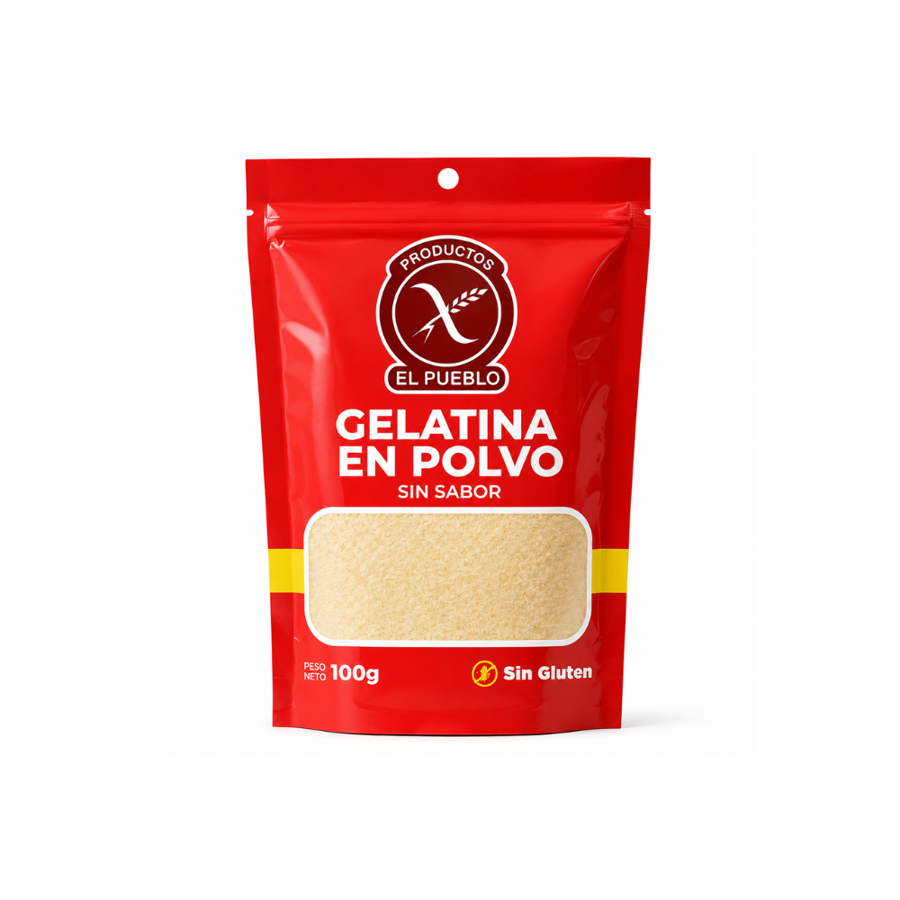 Gelatina en polvo sin sabor 100 gr
