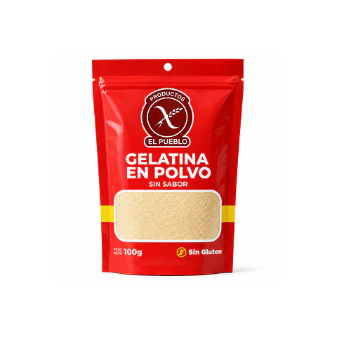 Gelatina en polvo sin sabor 100 gr 