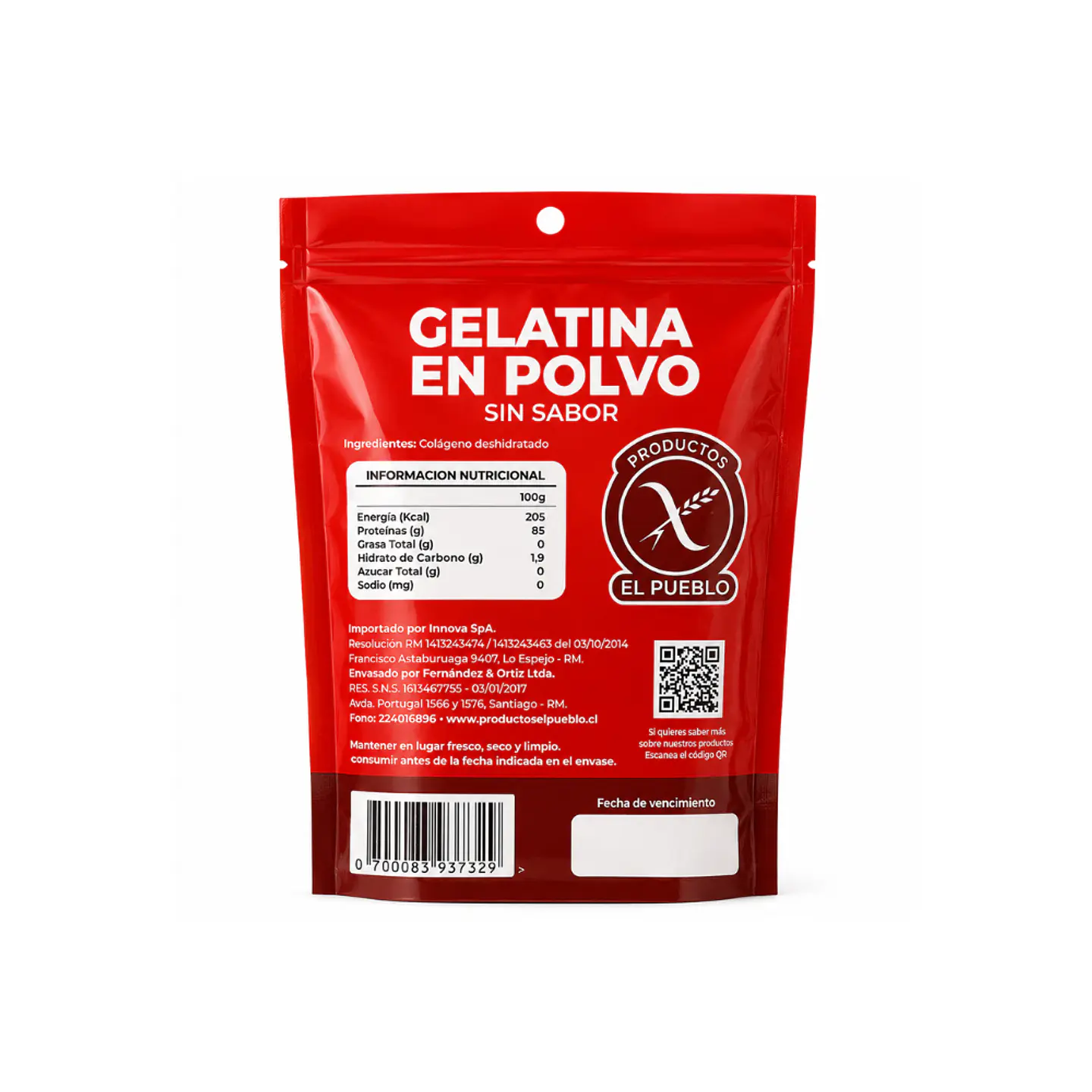 Gelatina en polvo sin sabor 100 gr  2