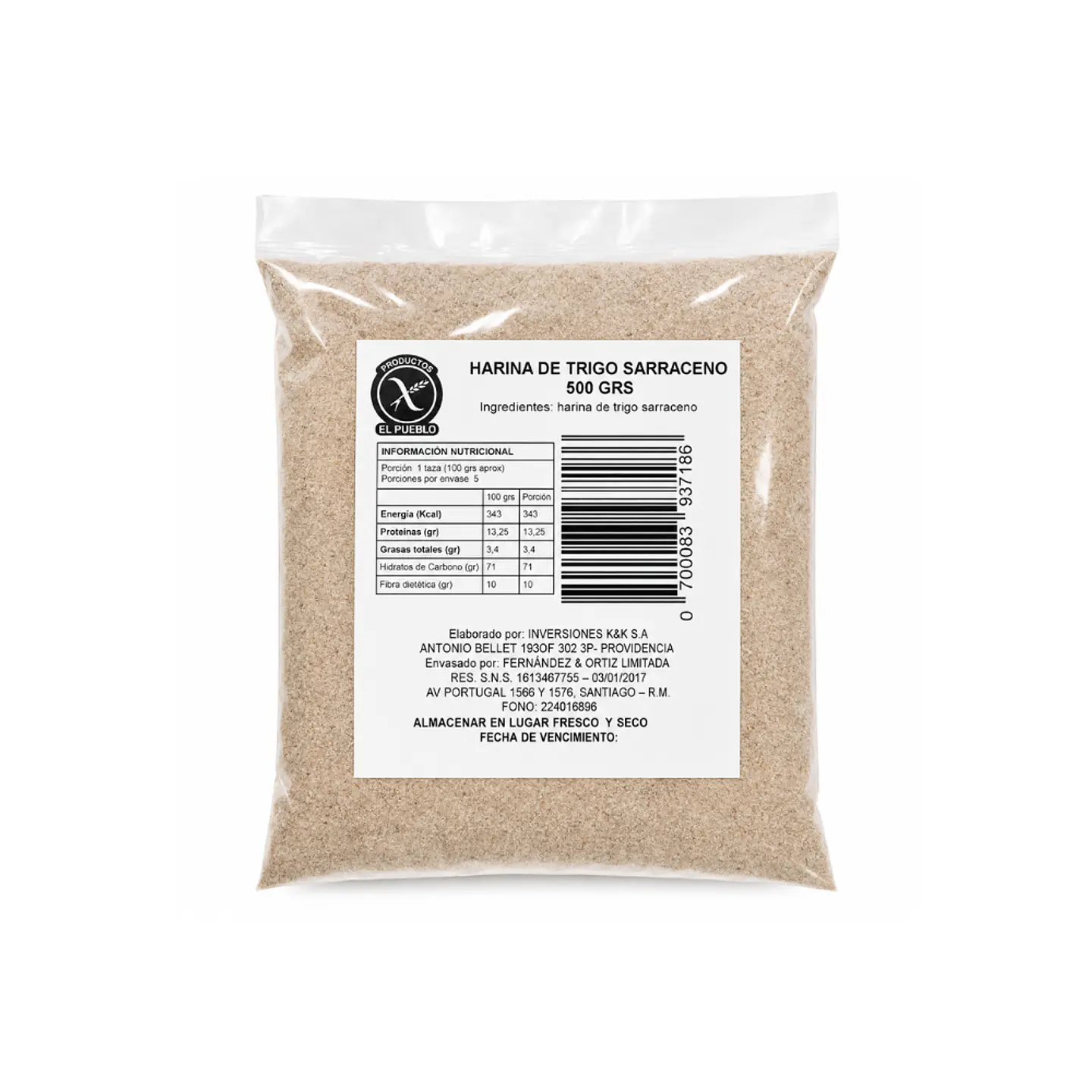 Harina de Sarraceno 500 gr  1