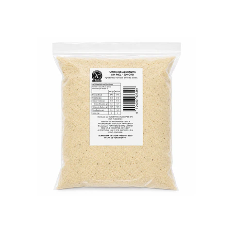 Harina de almendras sin piel 500 gr 
