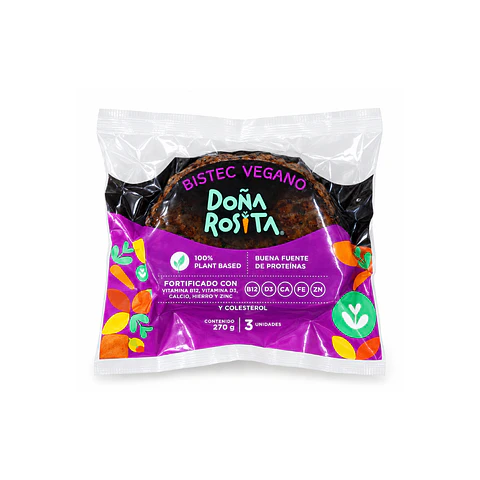 Bistec vegetal 270 grs. (3u)