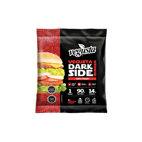 Hamburguesa Dark side 90 gr vegusta