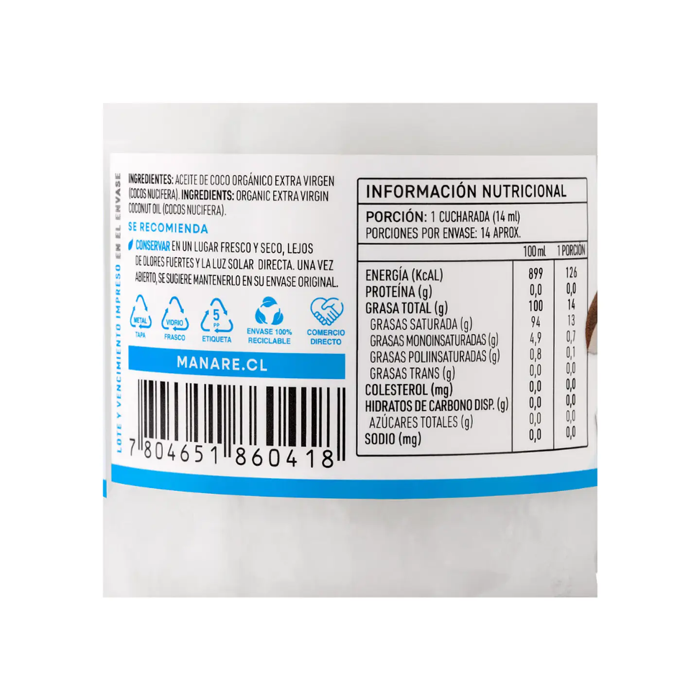 Aceite de Coco Organico con olor 200 ml  3