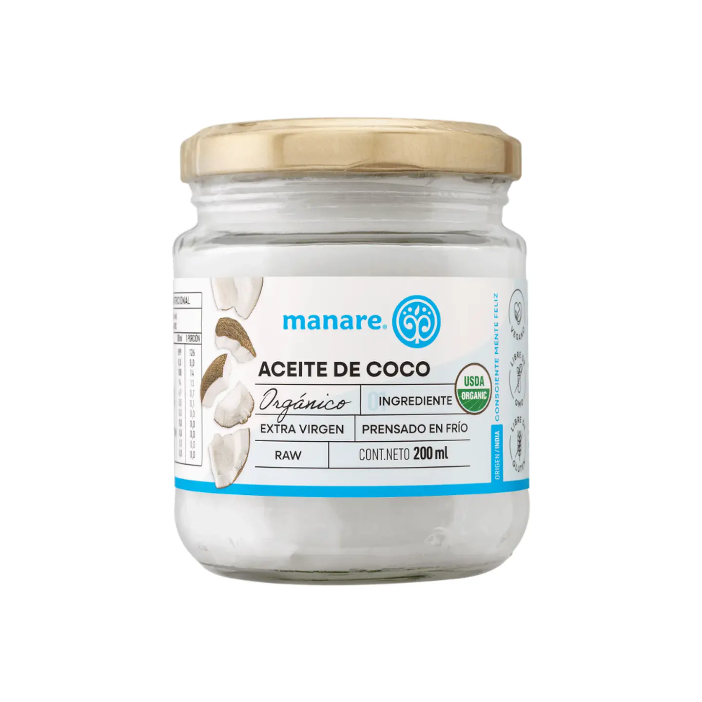Aceite de Coco Organico con olor 200 ml  1