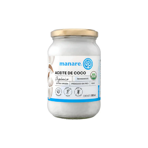 Aceite de Coco Organico con olor 500 ml Manare