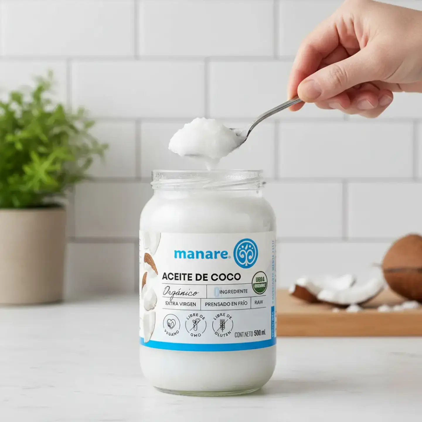 Aceite de Coco Organico con olor 500 ml Manare 5