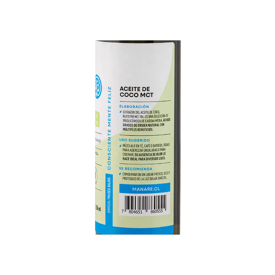 Aceite de Coco Organico MCT 250ml  3
