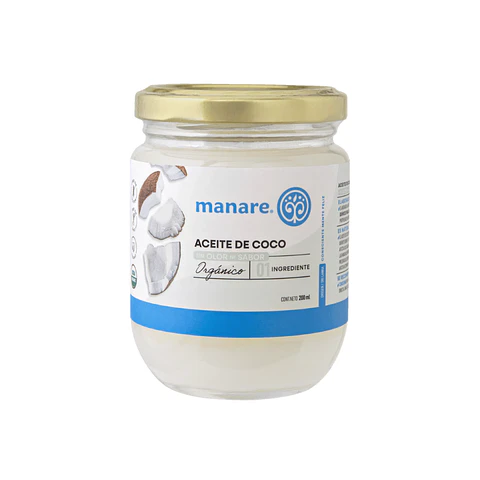 Aceite de Coco Organico sin olor 200 ml Manare