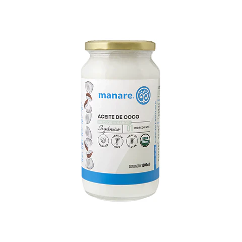 Aceite de Coco Organico sin olor Litro Manare