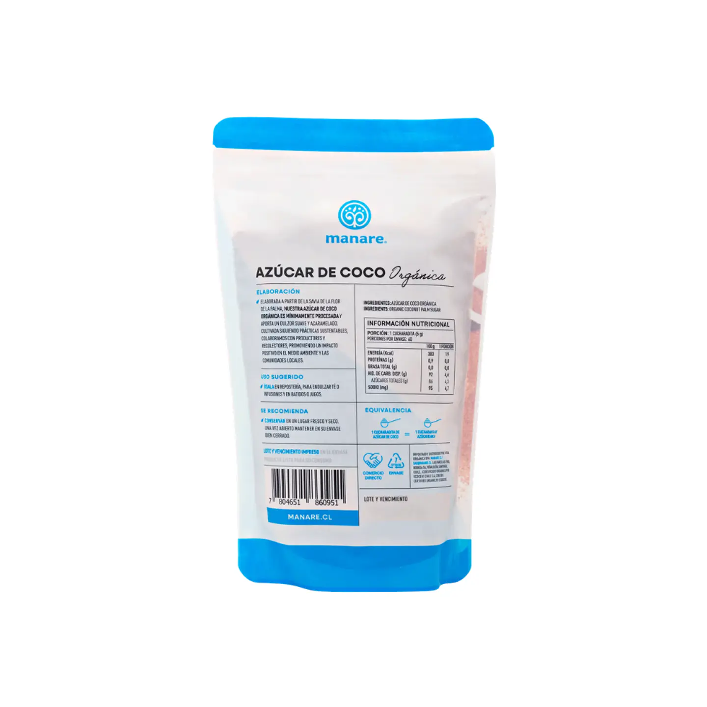 Azucar de Coco 300gr Manare 2