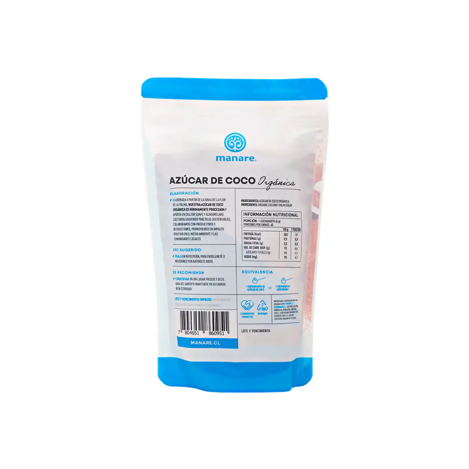 Azucar de Coco 300gr Manare 2