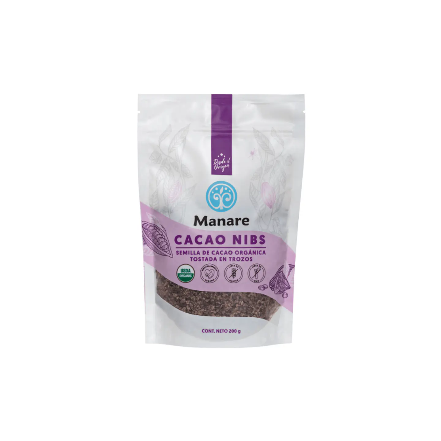 Cacao Nibs Organico Manare 200 gr 1