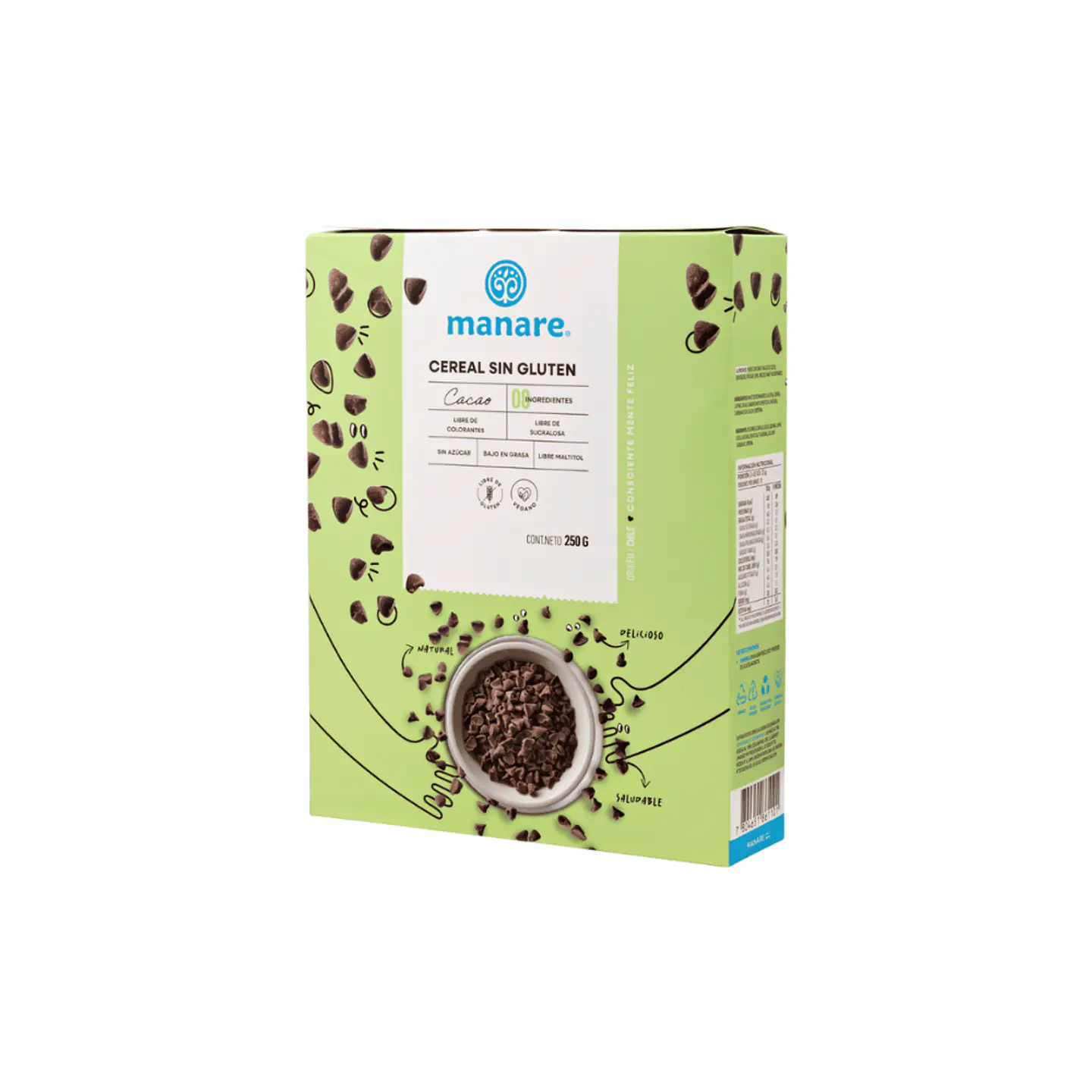 Cereal sin gluten cacao 250 gr  1