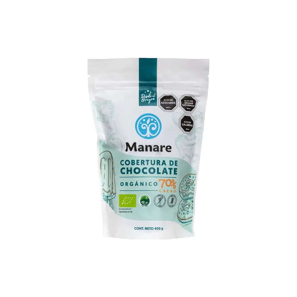cobertura 70% organico 400 gr manare 1
