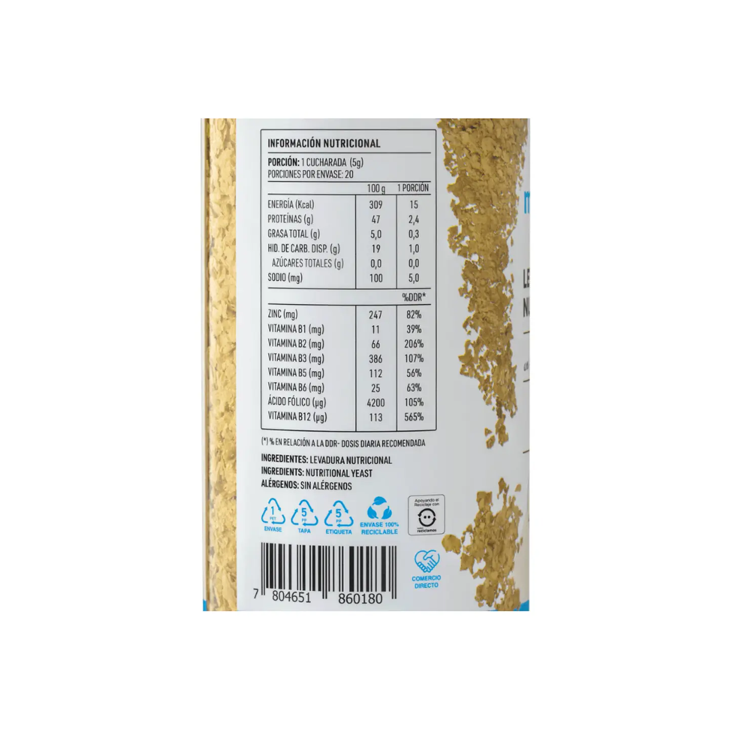 Levadura Nutricional copos 100 gr  3
