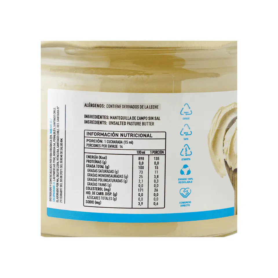 Mantequilla Clarificada Ghee 210 gr Manare 2