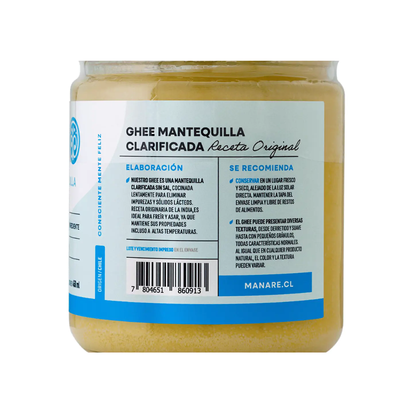 Mantequilla Clarificada Ghee 450 gr manare 3
